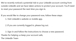 LinkedIn message