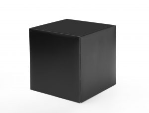 Black box isolated on white background